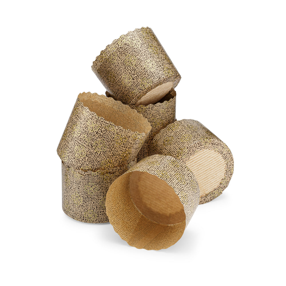Mini Paper Panettone Mold 2-⅜ W x 2 H Inches, 25-Pack
