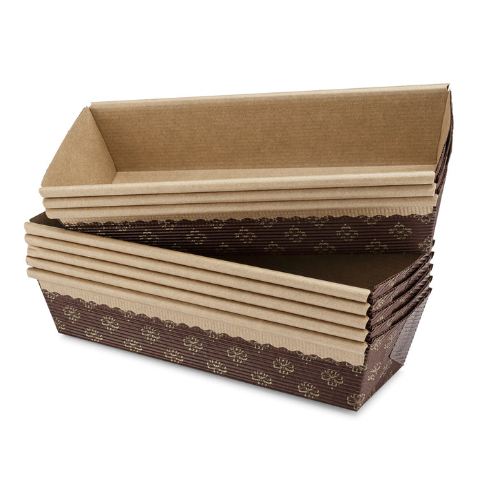 Molde para pan para hornear de papel mediano, paquete de 25, 8 x 2,5 x 2 pulgadas