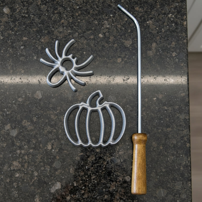 Rosette Bunuelos Mold Set with Handle, Halloween Set Rosette Irons from Kitchen Supply