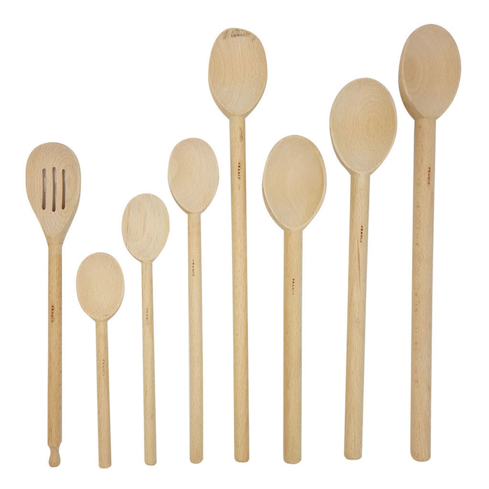 high-quality, all-purpose beechwood wood mixing spoons from France
