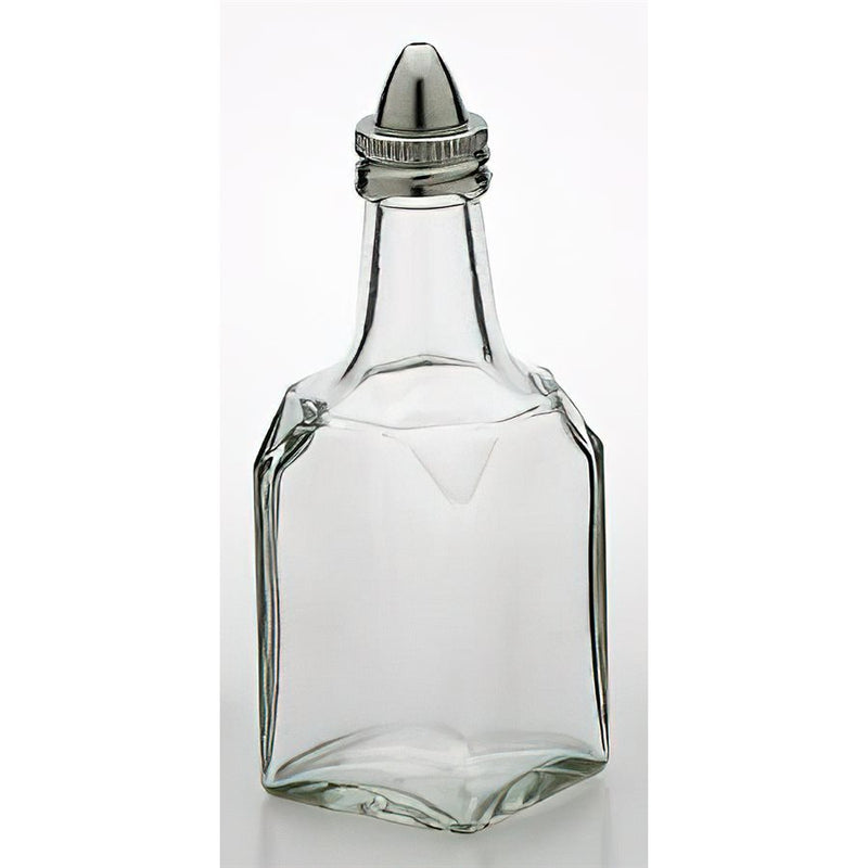 Vinagrera Cuadrada para Aceite y Vinagre, Dispensador de Acero Inoxidable