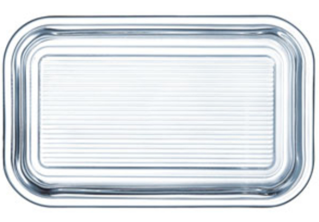 Plato para mantequilla de 1/2 libra, vidrio, 2 piezas