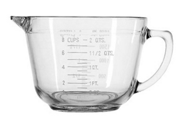 Triple Pour Measuring Glass w/ Lid 8 oz. - Anchor Hocking